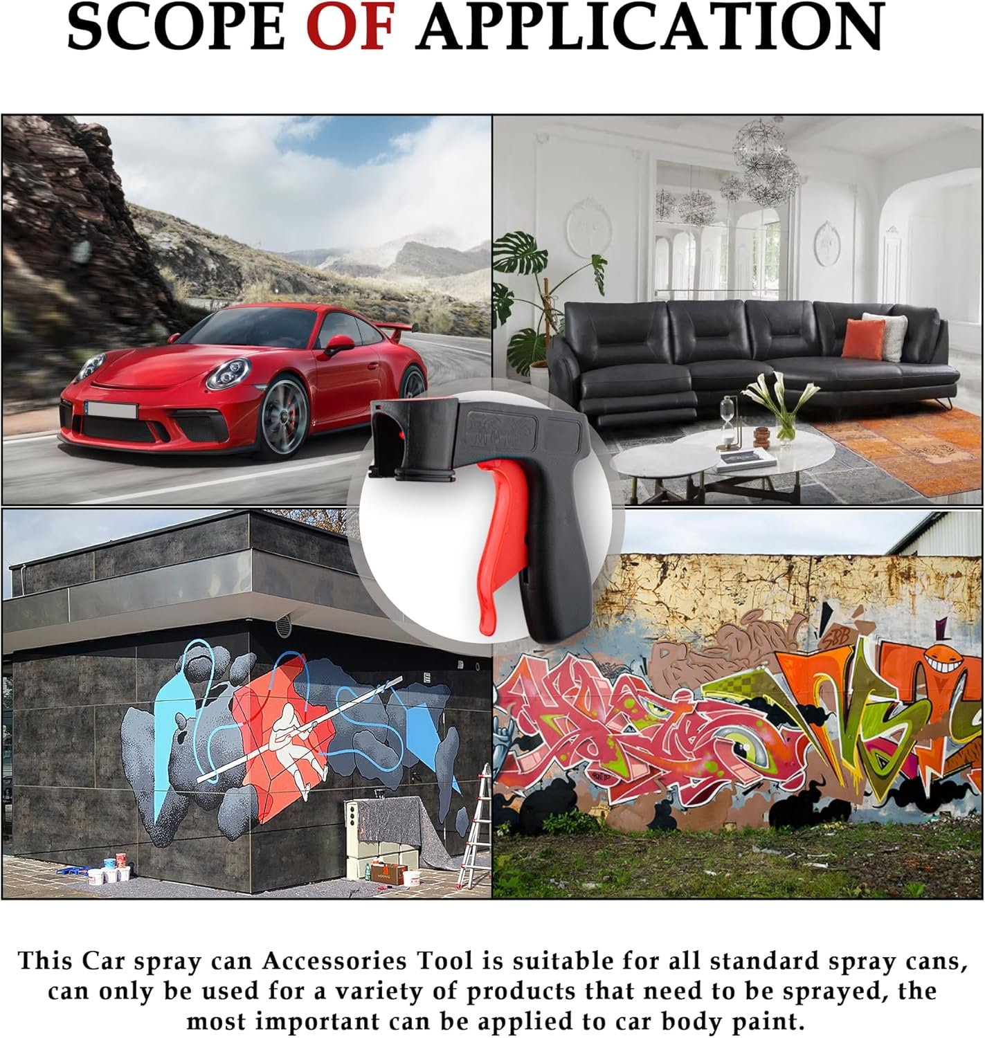 2PCS Spray Can Trigger Handle with Full Hand Grip,Reusable Paint Handle with Trigger to Convert Spray Cans to Paint Sprayer,Automotive Paint Sprayer Suitable for Body Repair Paint Sprayer image number 4