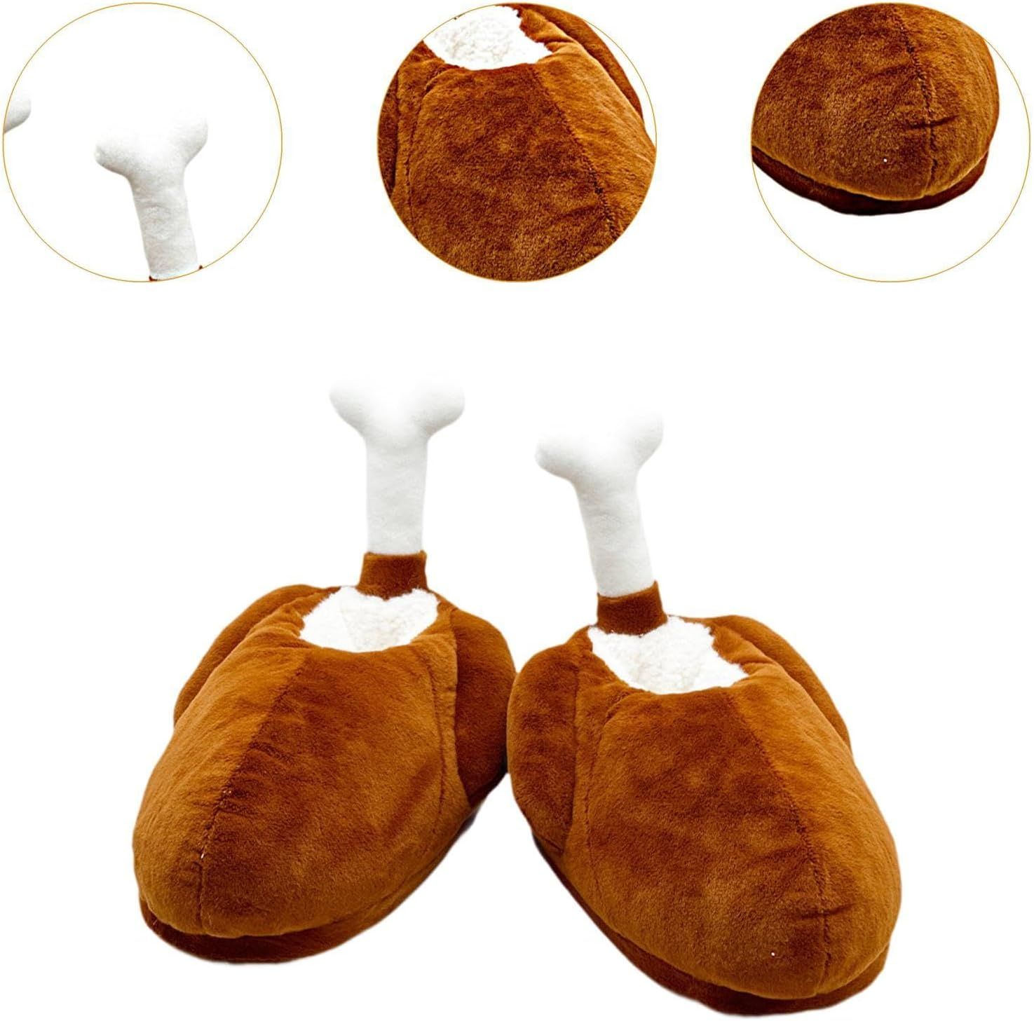 Fuzzy Winter Turkey Slippers Animal Chicken House Slippers for Home Use Carnival image number 4