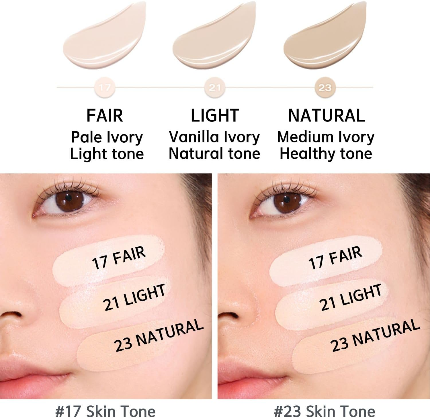 BBIA EAU Matte Cushion Foundation SPF50 - Flawless Coverage, Smooth Velvety Texture with Semi-Matte Finish, Comfortable Lightweight & Longlating, Vegan, Korean Makeup (23 NATURAL REFILL ONLY, Pack of 1) - 17 Fair image number 2