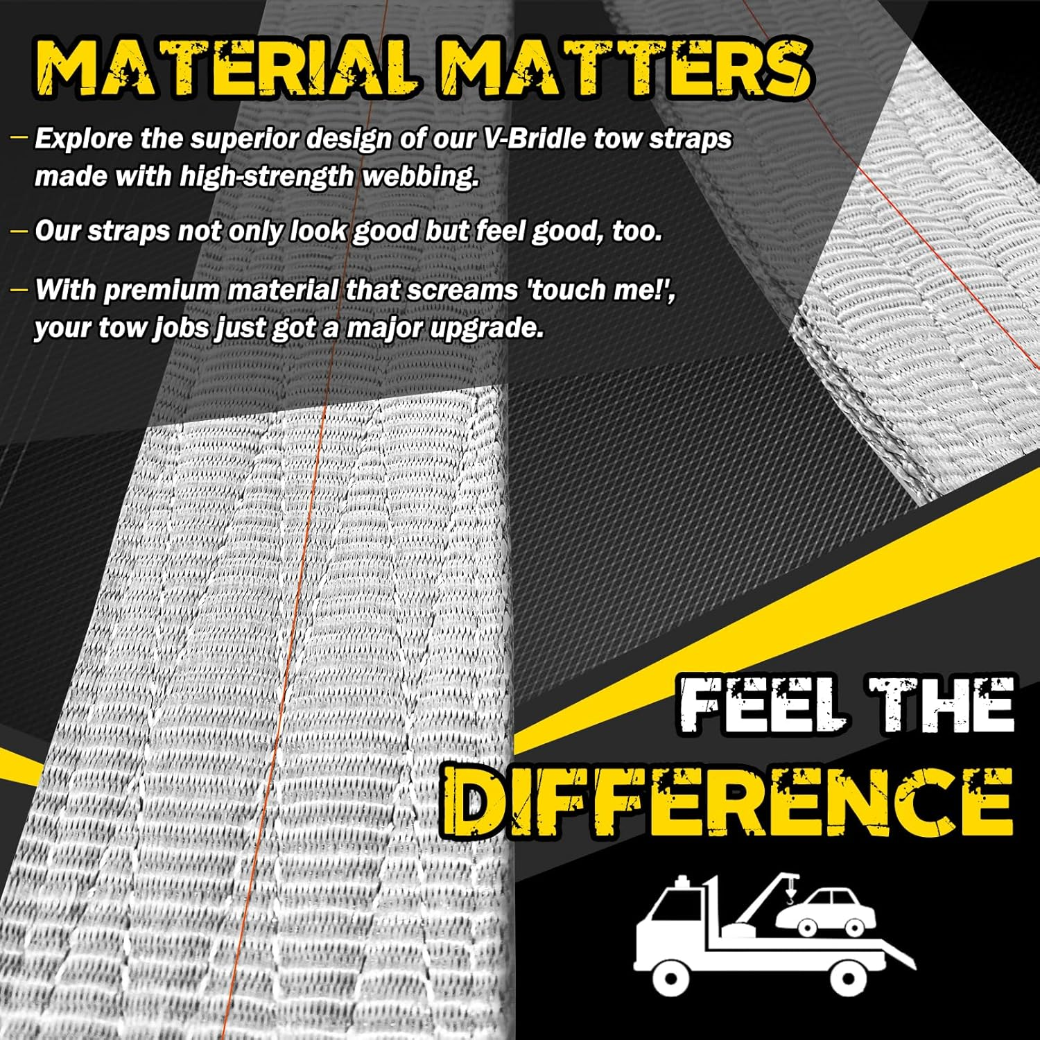 FITHOIST Tow Straps V Bridle 3" X 24" with 15" J Hooks 5400 Lbs image number 2