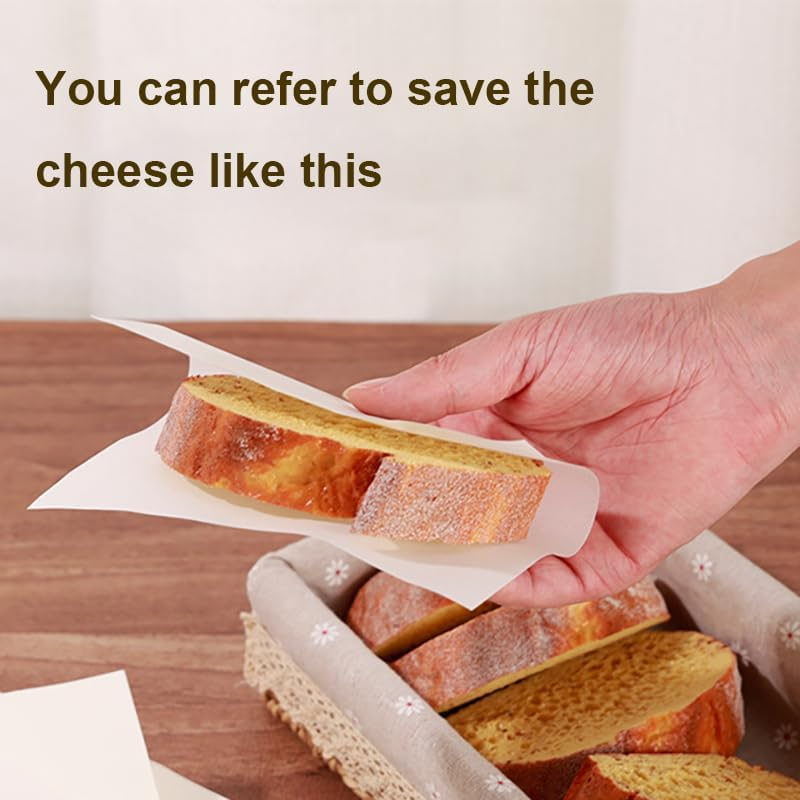 Cheese Slicer, Cheese Cutter with Measuring Grids, Household Stainless Steel Cheese Ham Butter Cutter,Equipped with 5 Replaceable Cheese Slicer Wires & 30Pcs Blotting Paper