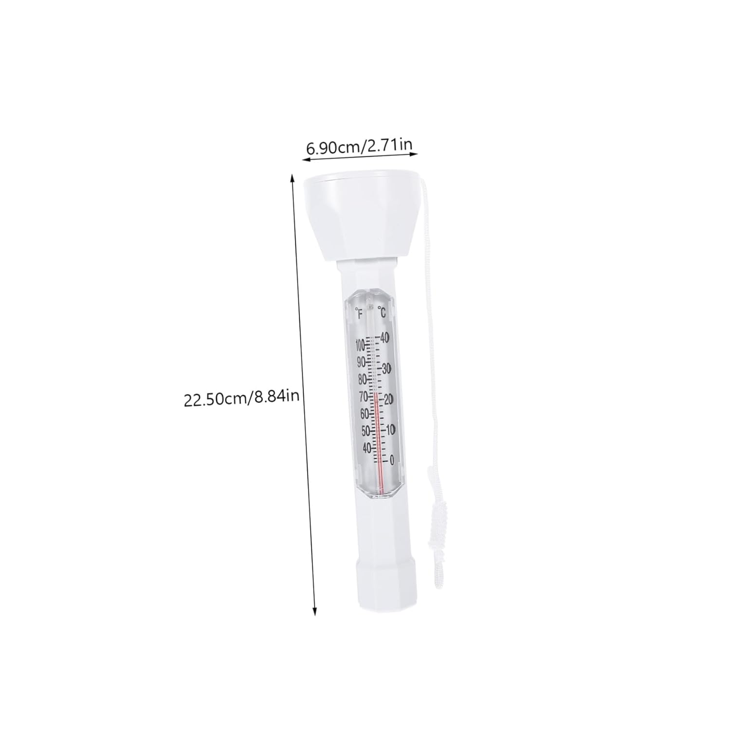TEHAUX Pool Floating Thermometer with String Water Temperature Measuring Tool for Swimming Pools Baths Spas Safe Smooth Surface Lightweight and Easy to Carry image number 3