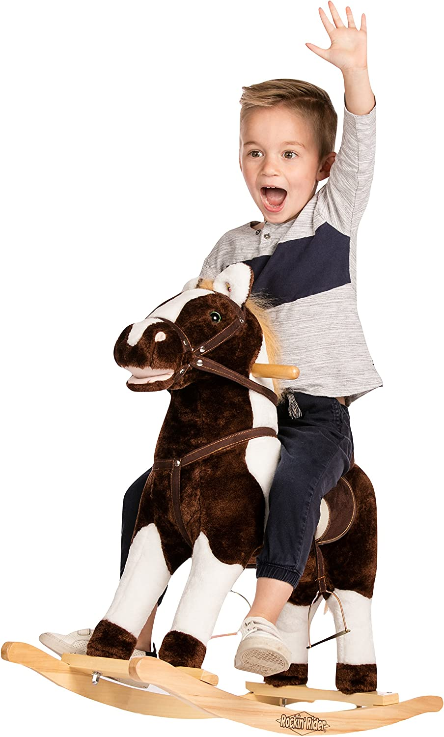 Rockin' Rider Tex Rocking Horse Toy, Blue image number 4