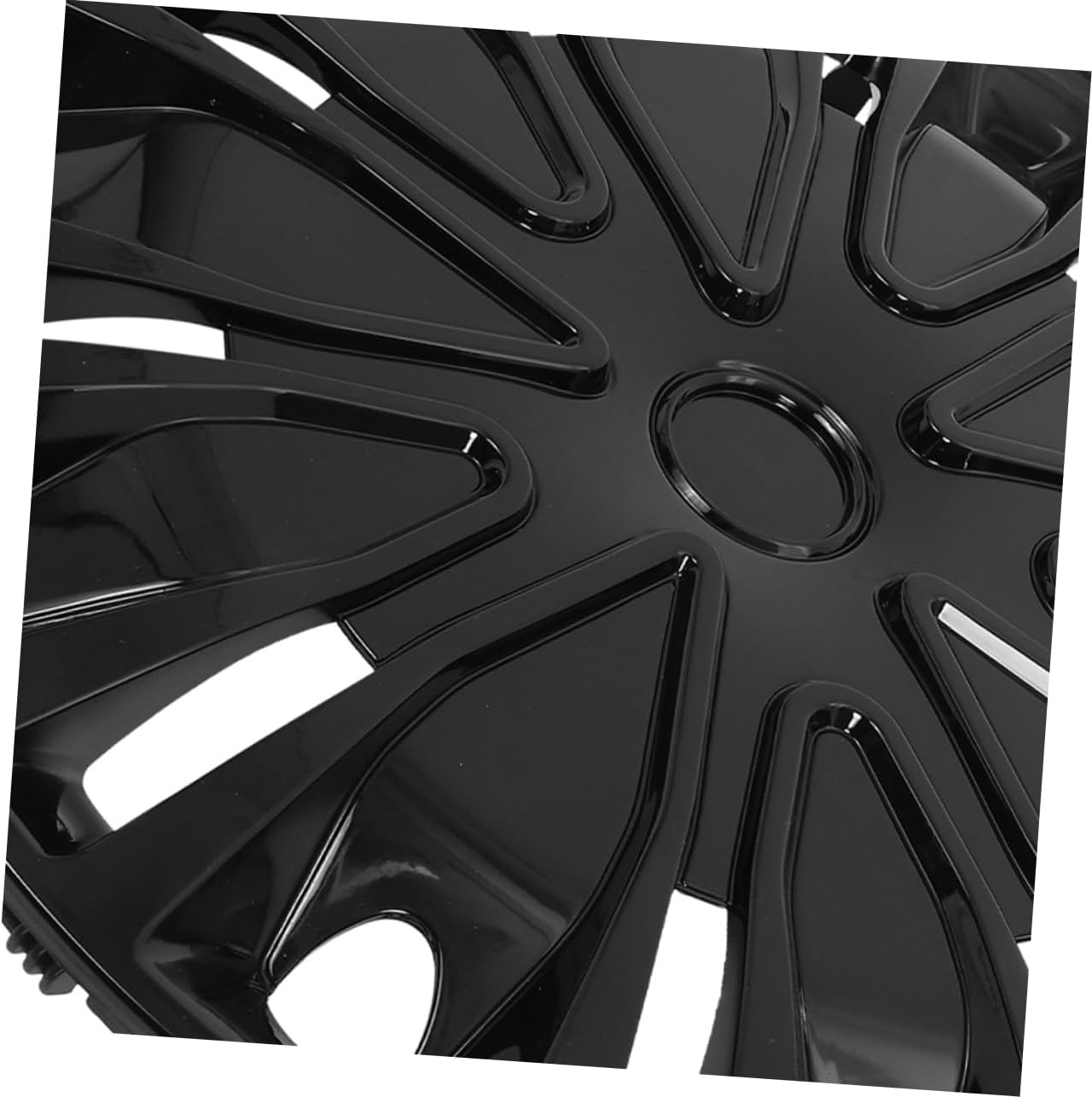TOGEVAL 15-Inch Automotive Decorative Wheel Hub Covers Full Black Universal Car Hubcaps Rim Cover Accessories for Vehicle Wheels Exterior Modification image number 5