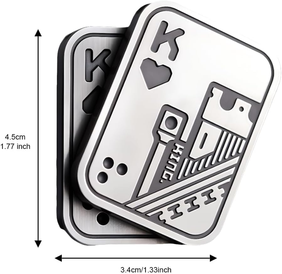 B-Qtech Fidget Slider Toys Adult, EDC Metal Fidget Slider Poker, Fidget Toys, Fingertip Toys for Adults, Slider Toy Stress Relief, Office Toys Fingertip Slider image number 2