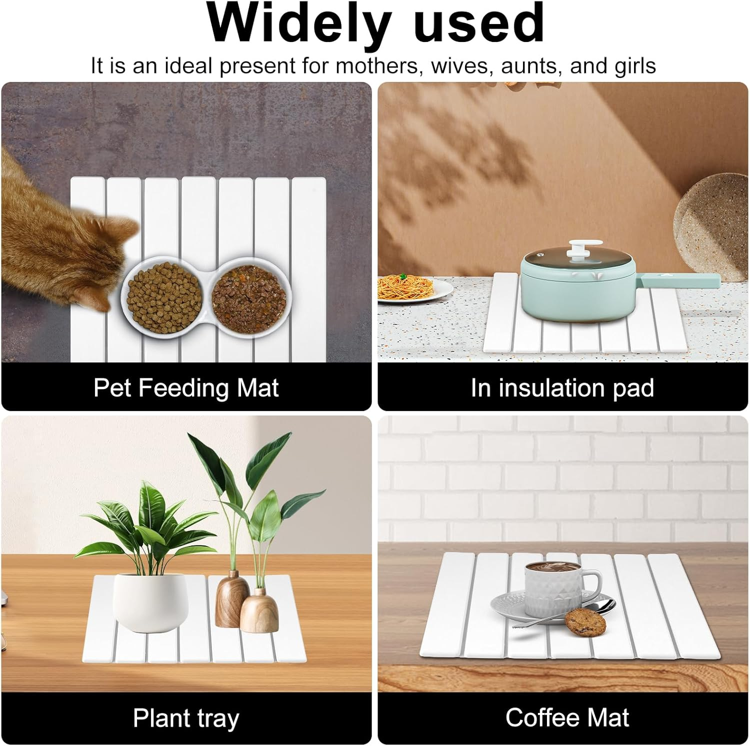 Stone Drying Mat Foldable Stone Dish Drying Mat Nonslip Stone Drying Pad Reusable Dish Drainer Mat Multifunctional Stone Kitchen Drying Mat Large Diatomite Drying Mat for Home image number 3