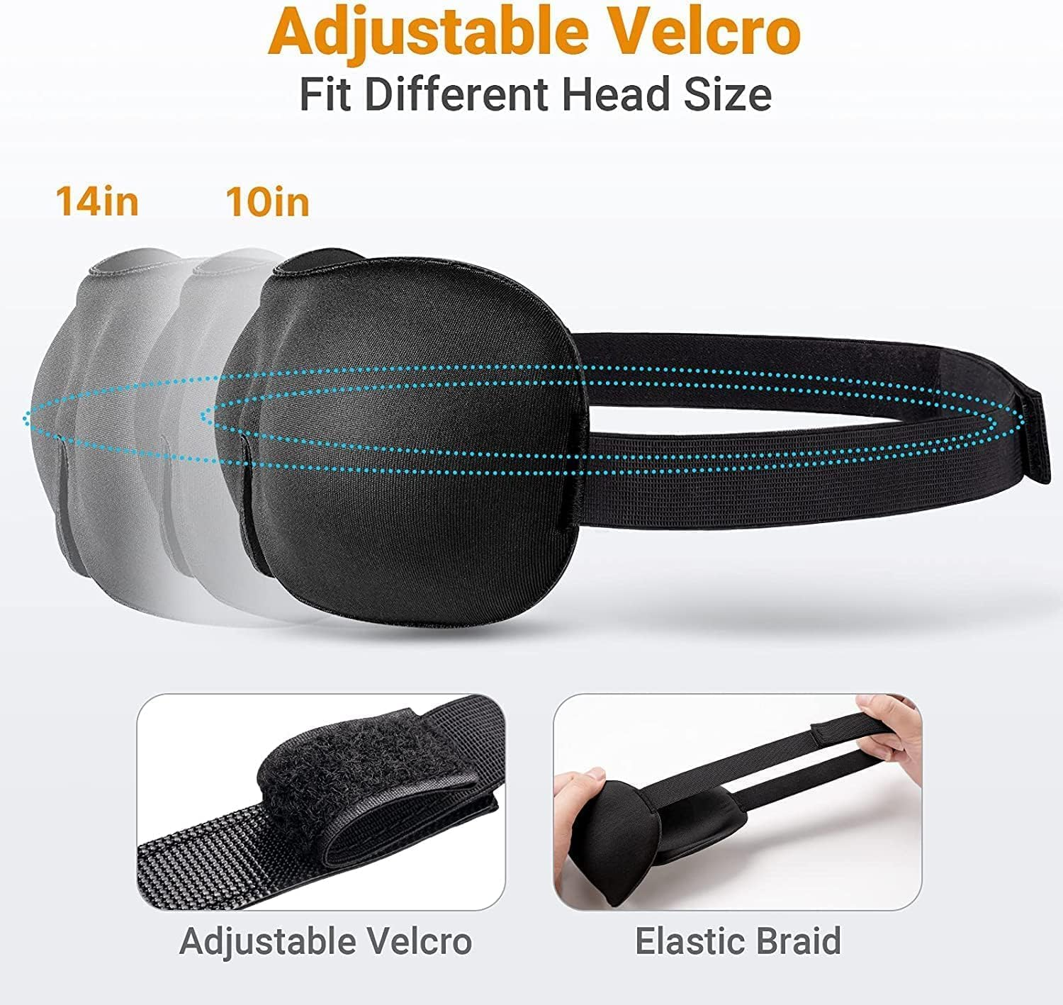 Mumoo Bear Sleep Mask for Women Men, 3D Contoured Comfortable Ultra Soft Sleeping Eye Mask & Blindfold for Sleeping with Adjustable Strap, Great for Travel/Nap/Night'S Sleeping, One Size image number 3