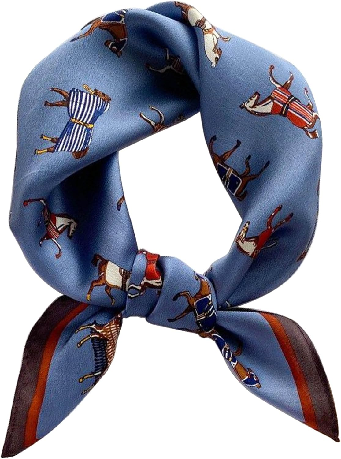 100% Mulberry Silk Scarf for Women Hair Lightweight Square Neckerchief Wrap for Head Scarves 21"