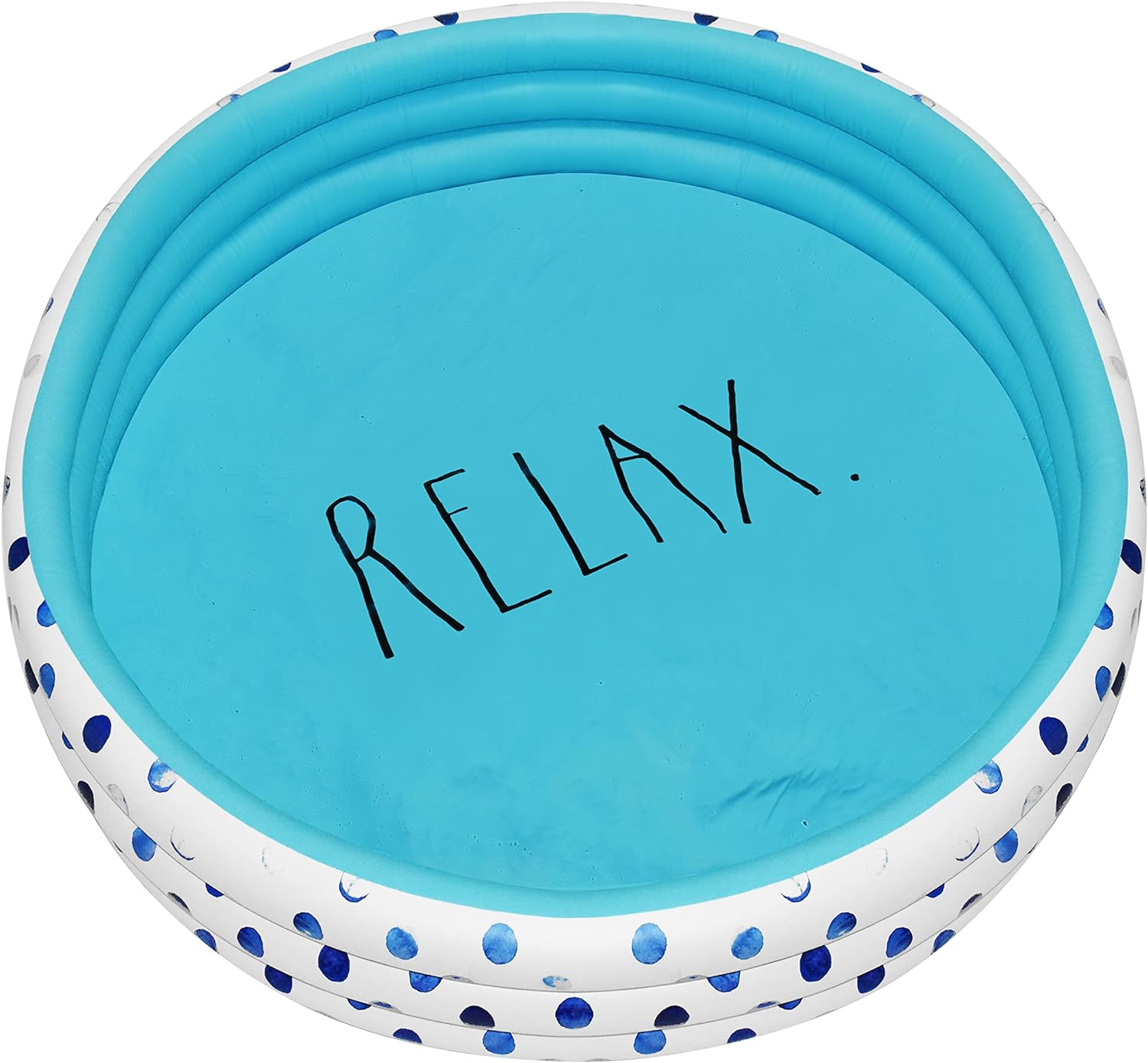 Rae-Dunn Indigo Polka Dot Inflatable Mini Pool - Chill 38012B