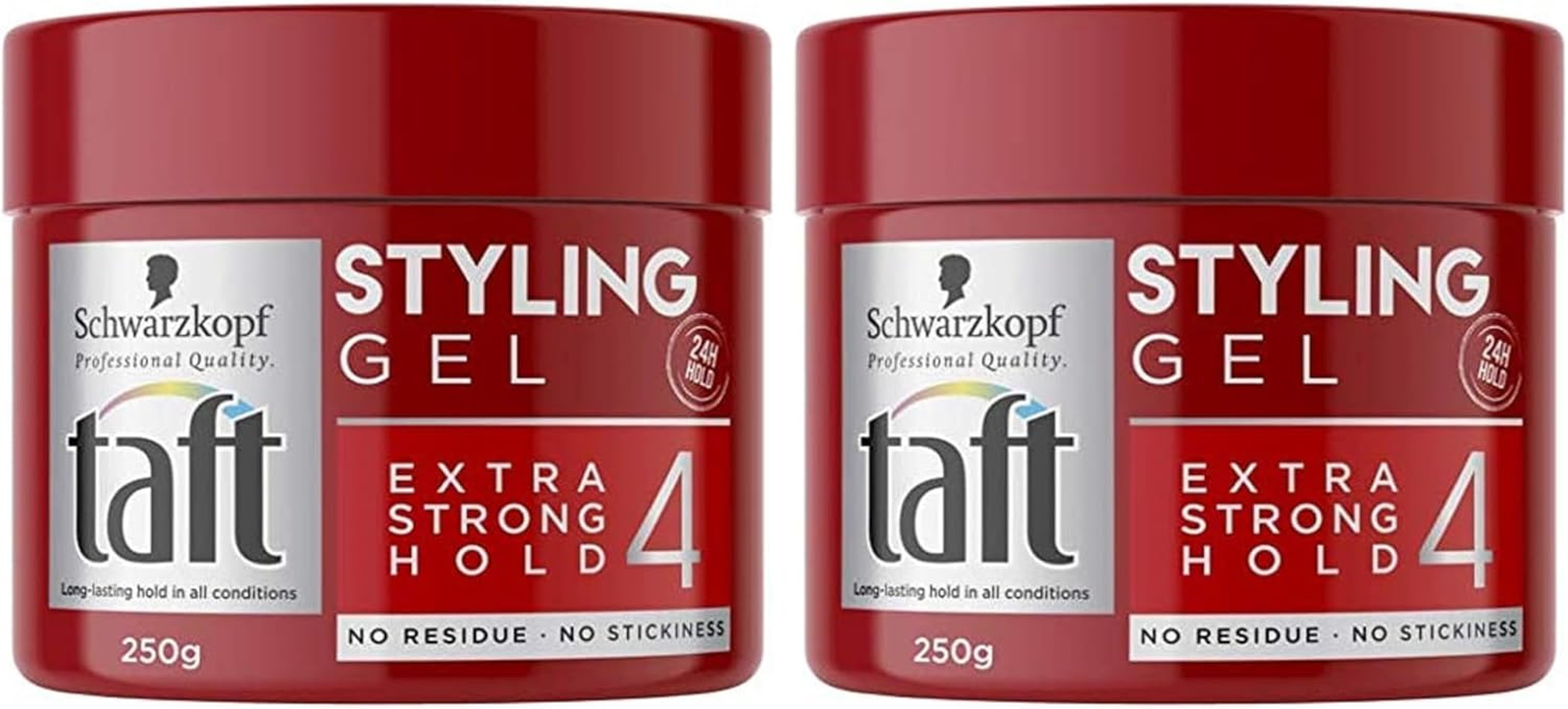 Schwarzkopf Taft Styling Gel, Extra Strong Hold, 24H Hold, All Hair Styles, 250G (Pack of 2) image number 1