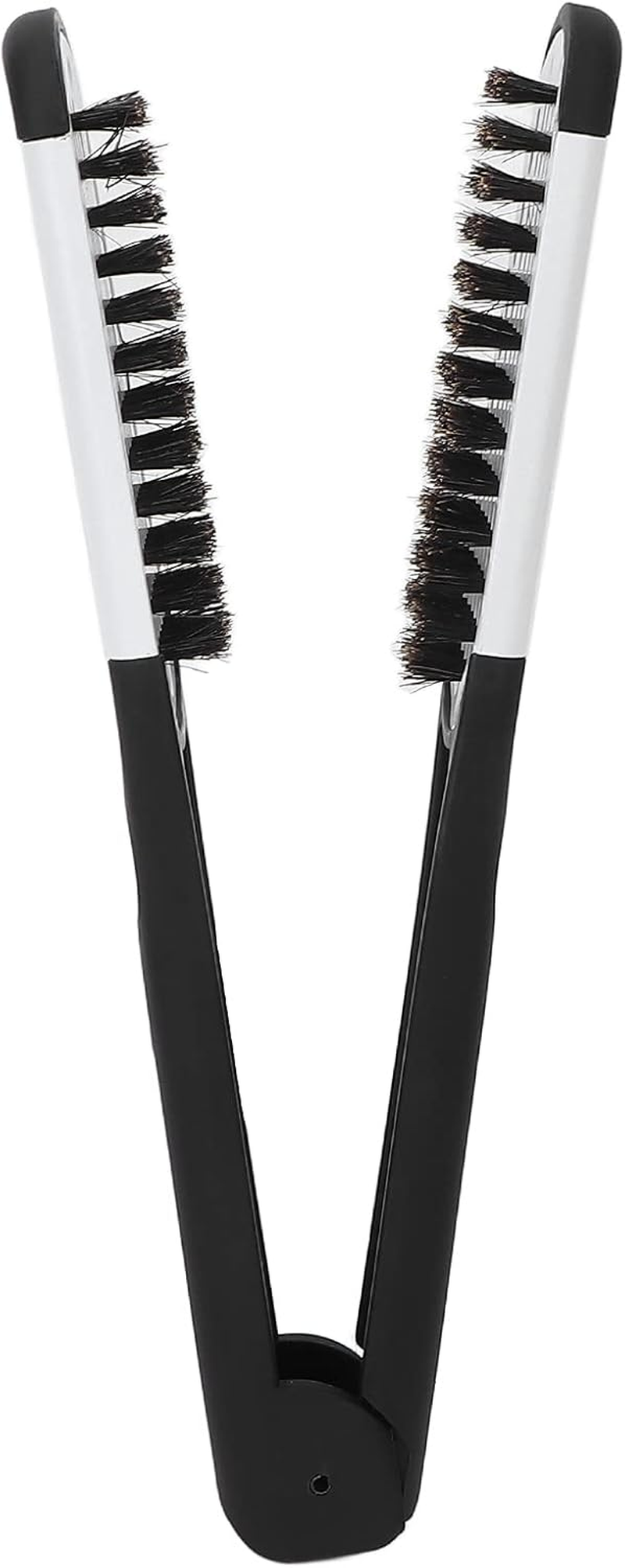 Hair Straightening Brush Clamp, Hair Styling Tool Double Sided Brush Clamp Spring for Women for Improves Hair Health for Men(White)