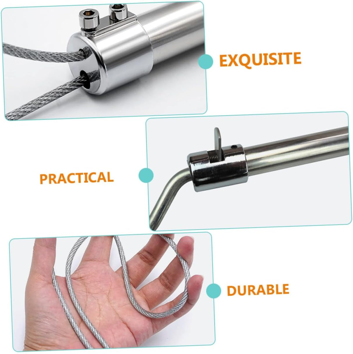 Balacoo Professional Stainless Steel Pig Catcher Pole Portable Farm Catch Supply Ergonomic Lightweight Pig Holder Tool for Safe Animal Handling