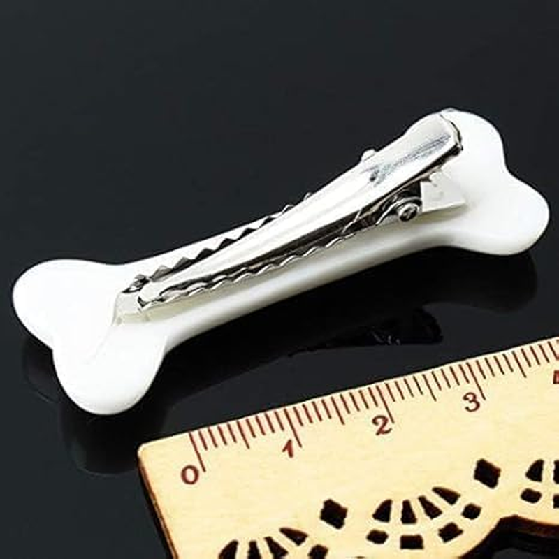 6 Pcs Dog Bone Hair Clips, Bone Hair Pins for Women Girls, Halloween Cosplay Party Accessory image number 2