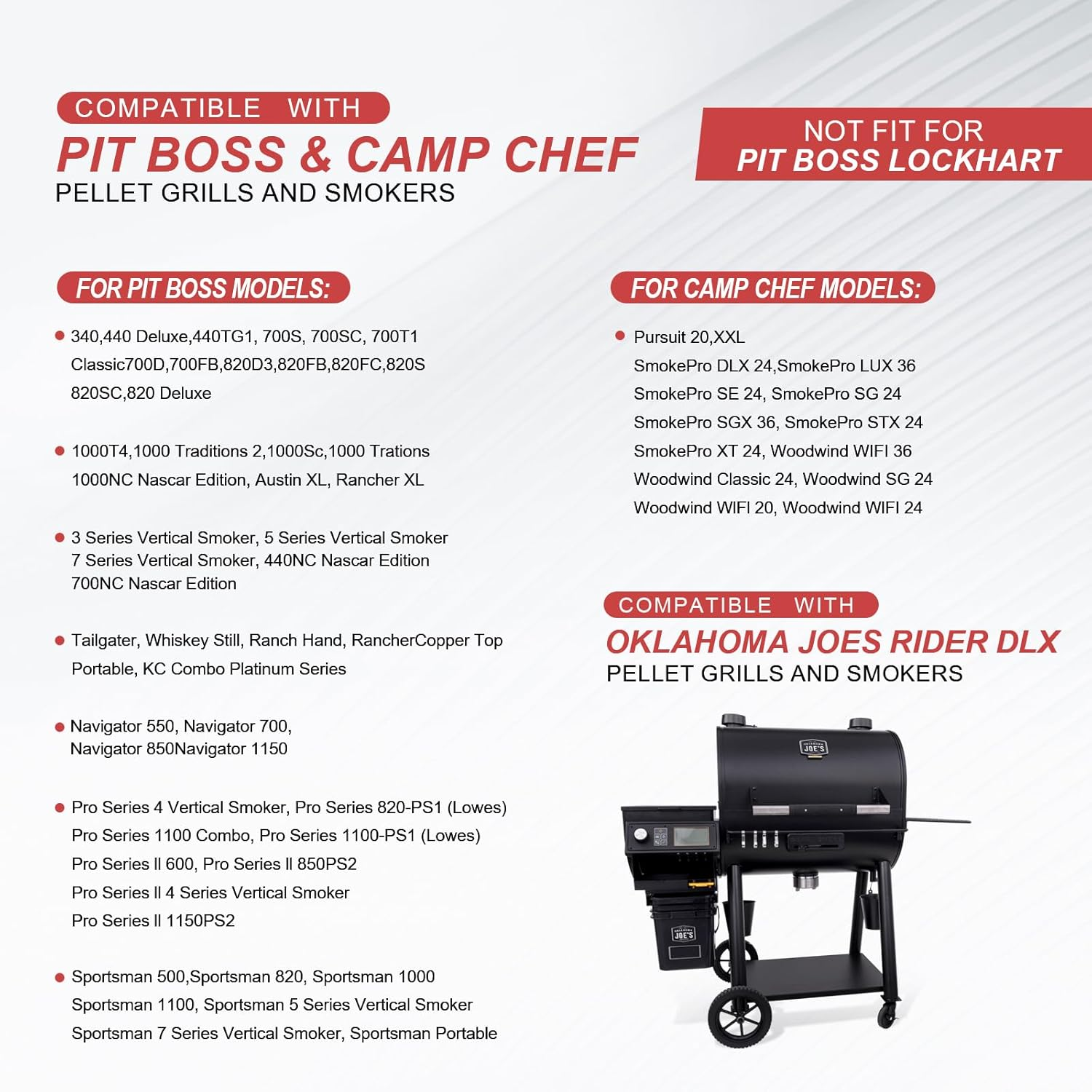 2 Pack Grill Hot Rod Ignitor Kit Replacement Parts for Pit Boss, Pellet Grill Igniter Rod Heating Element Hot Igniter Kits Compatible with for Traeger & Camp Chef Grill, with 2 Fuses