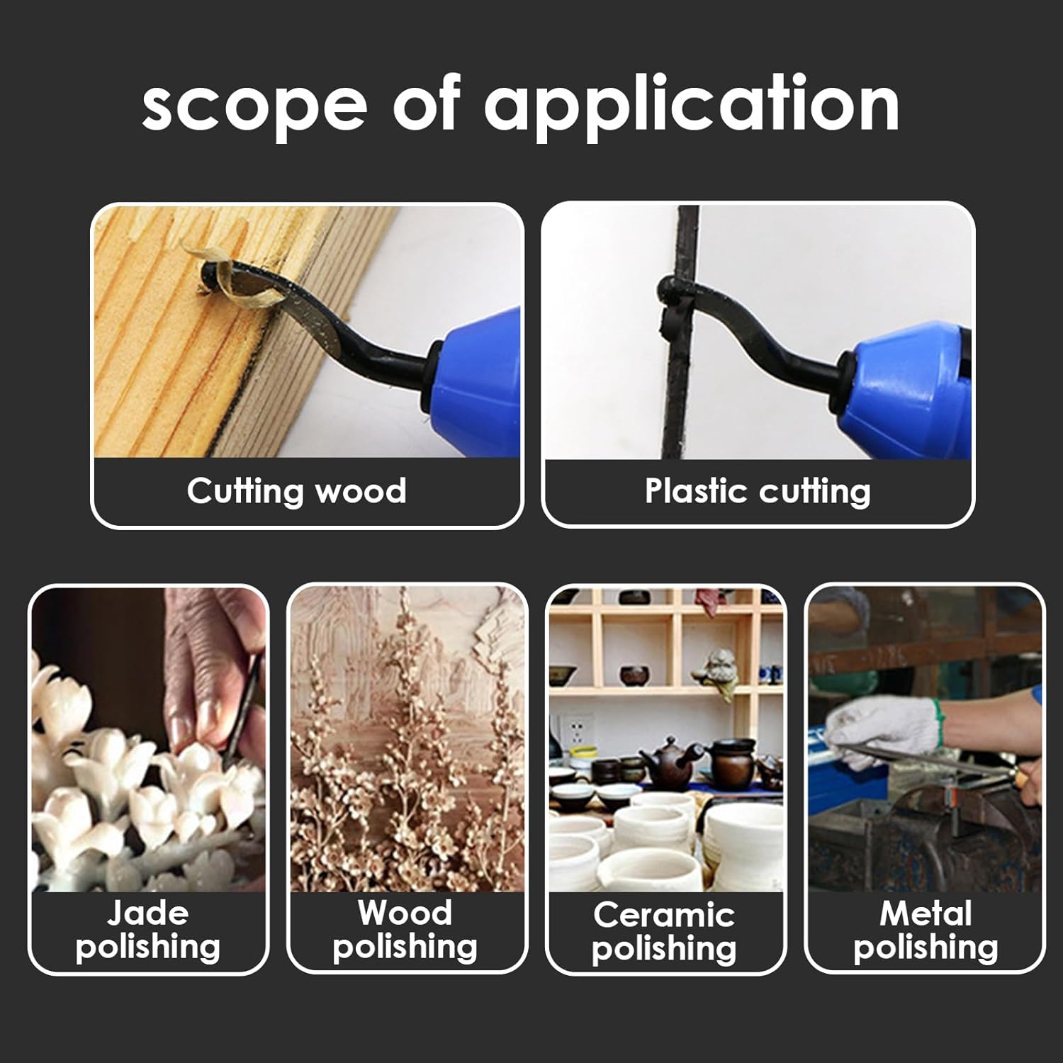 Weidllys Deburring Tool Kit,With 6Pcs Needle Files.A Anti-Slip Handle and Pack of 10 Deburring Blades, for Wood, Metal, Plastic, Aluminum, Copper and Steel image number 5