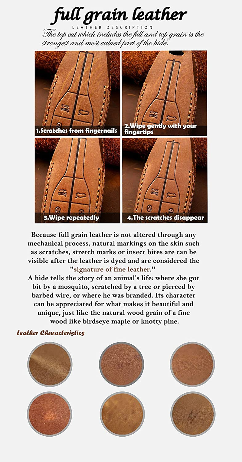 Ontto Key Fob Cover Keyring for Subaru Ascent BRZ Crosstrek Forester Impreza Legacy Levorg Outback STI WRX XV Key Cover Case Accessories Leather Keyless Key Holder Keychain 3 Buttons Blue image number 1