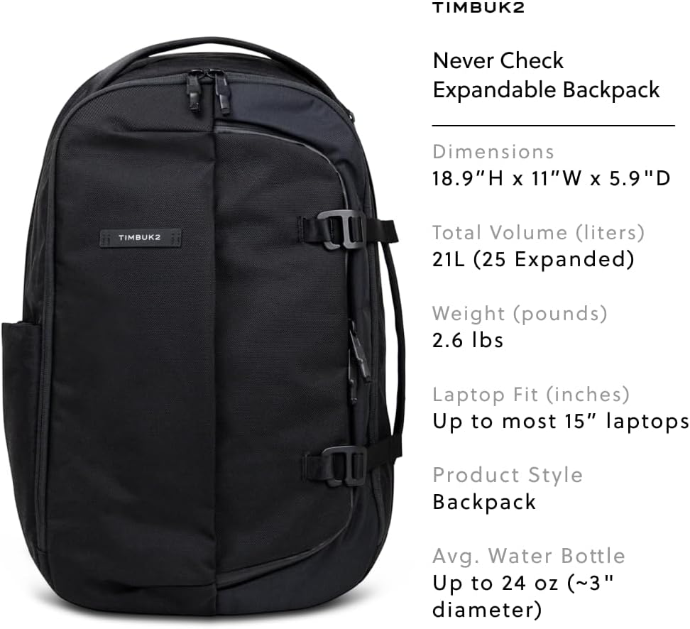Timbuk2 Never Check Expandable Backpack image number 5