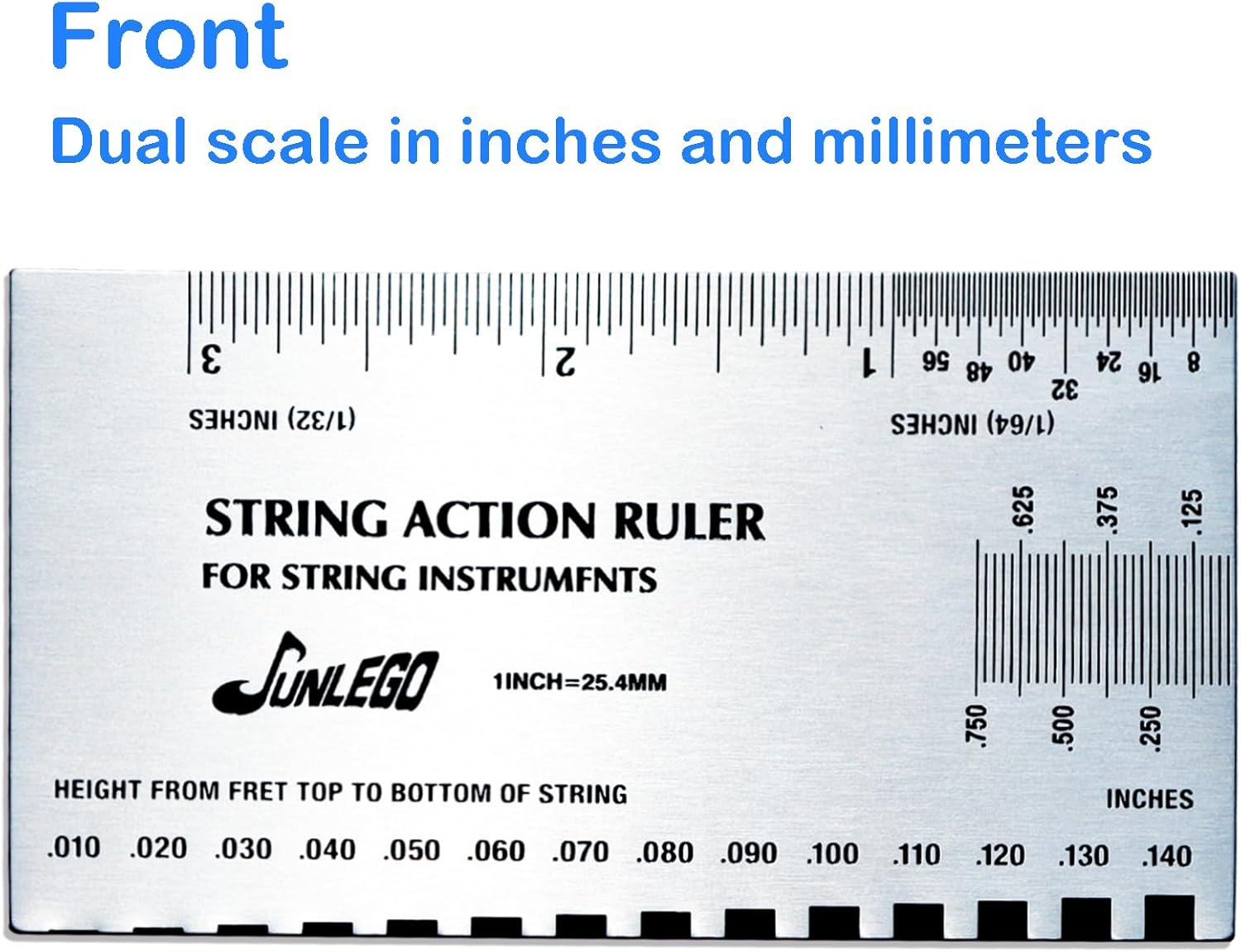 Guitar Action Gauge Ruler, String Height Gauge for Guitar