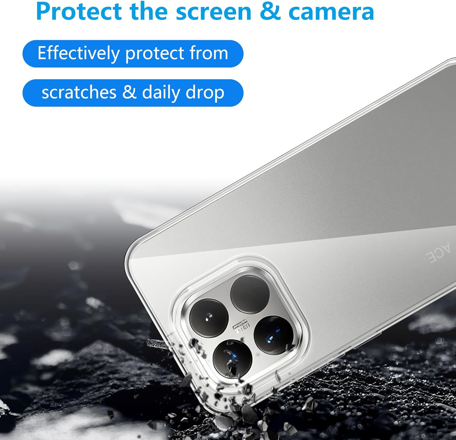 Effcotuo Case for Xiaomi 15T 5G Cover with 2 Pieces Screen Protector for Tempered Glass Screen Protector Transparent Mobile Phone Case Transparent Silicone TPU Protective Case - Vivo X300 Pro image number 5