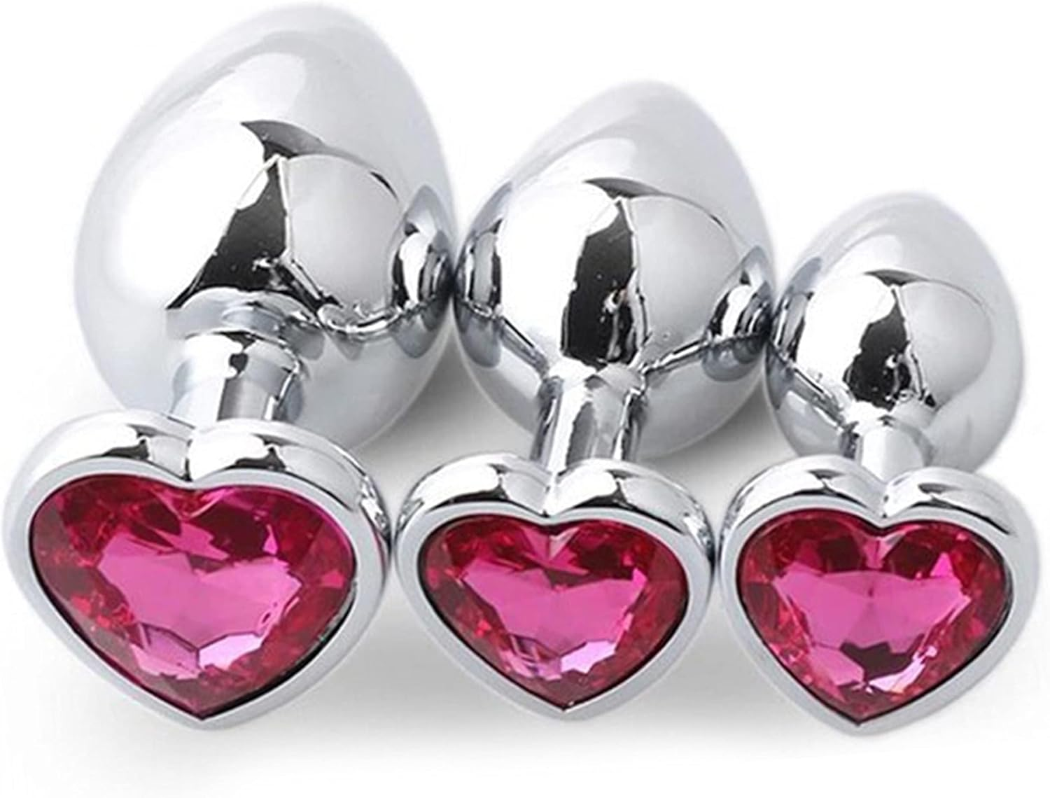 3Pcs Anal Plug Training Set, Male and Female Sex Toys, Suitable for Beginners to Advanced Anal Games, Ideal Sex Toys for Couples, Anal Plug in the Backyard, Alternative Flirting Toy Combination Set, Handheld for Women and Men, Rose image number 5