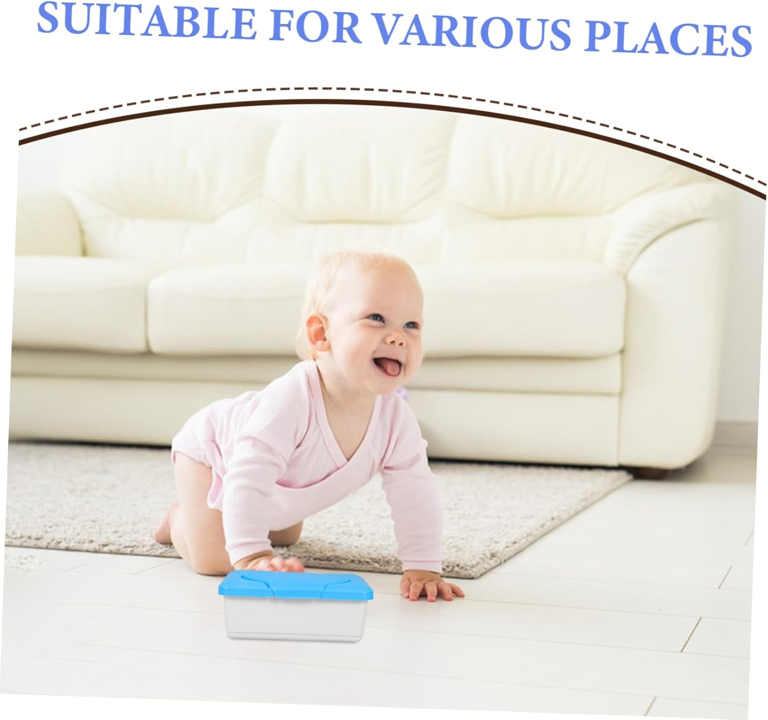 Ciieeo 2Pcs Cleansing Towel Box Refillable Wipes Holder Portable Wipe Container for Travel Nursery Organizer Convenient Dispenser image number 5