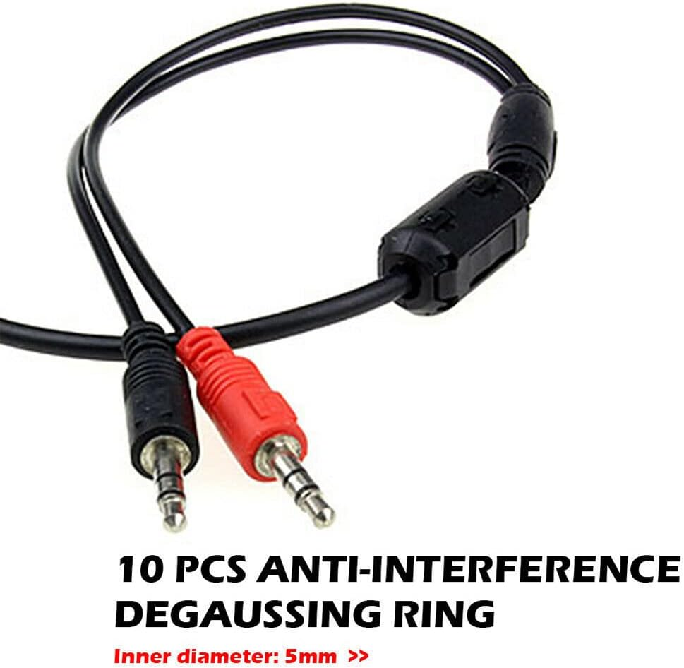 10X 5Mm Clip-On Ferrite Ring Core Ferrite Bead Choke EMI Filter Cable Clip Tools image number 3