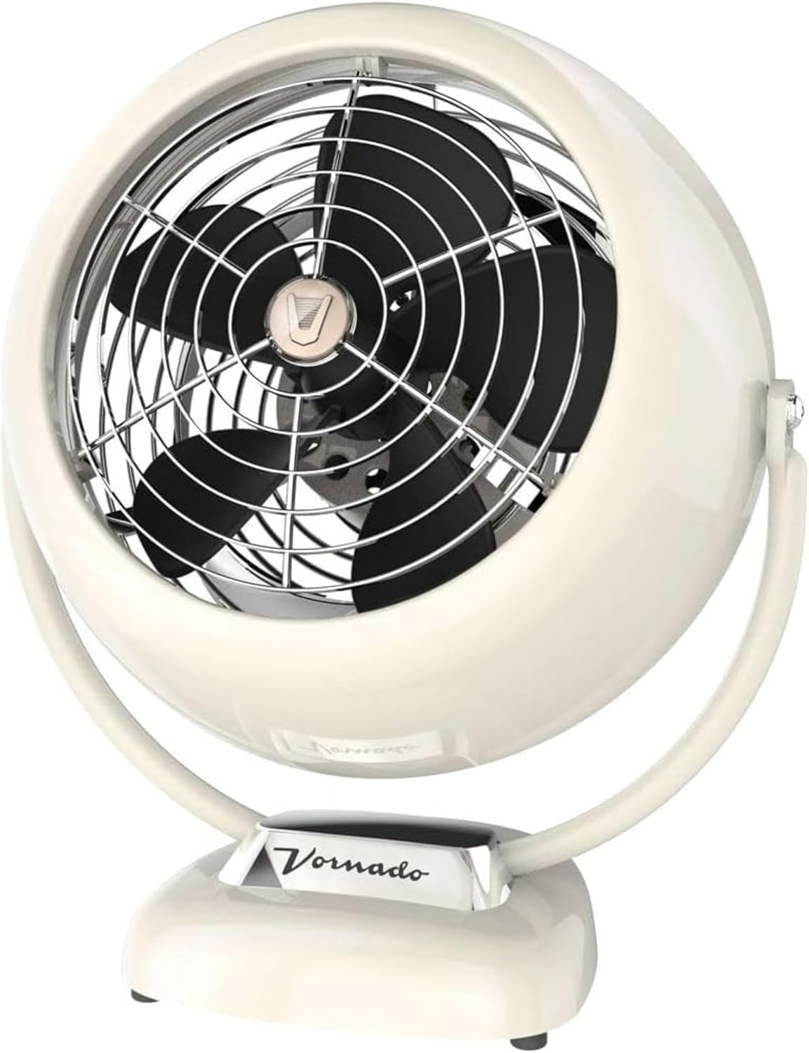Vornado VFAN Vintage Whole Room Air Circulator &ndash; Metal Retro Design &ndash; Vintage White &ndash; 3 Speeds Dial Control &ndash; Adjustable Tilt Head &ndash; Powerful Vortex Airflow for Bedrooms, Living Rooms & Offices image number 2
