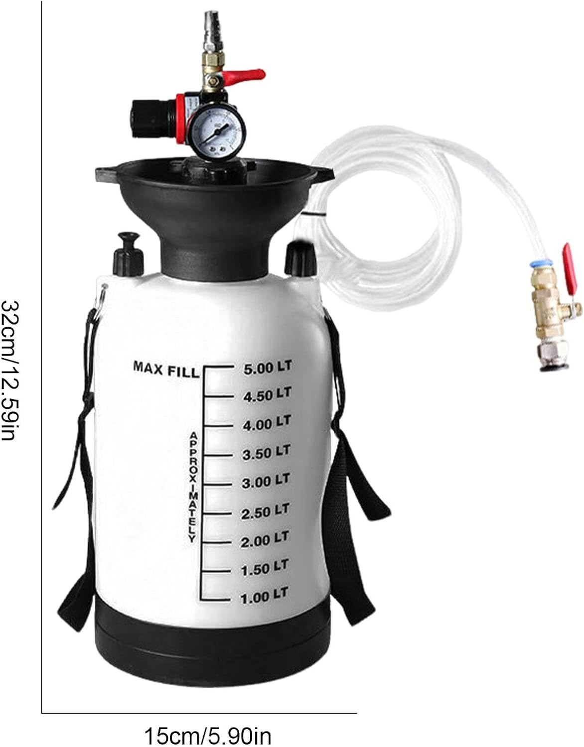 Transmission Fluid Pump,5L Portable Transmission Fluid Pump Kit | Oil Pump Extractor with Adapters, Gearbox Oil Transfer System for Automotives image number 3