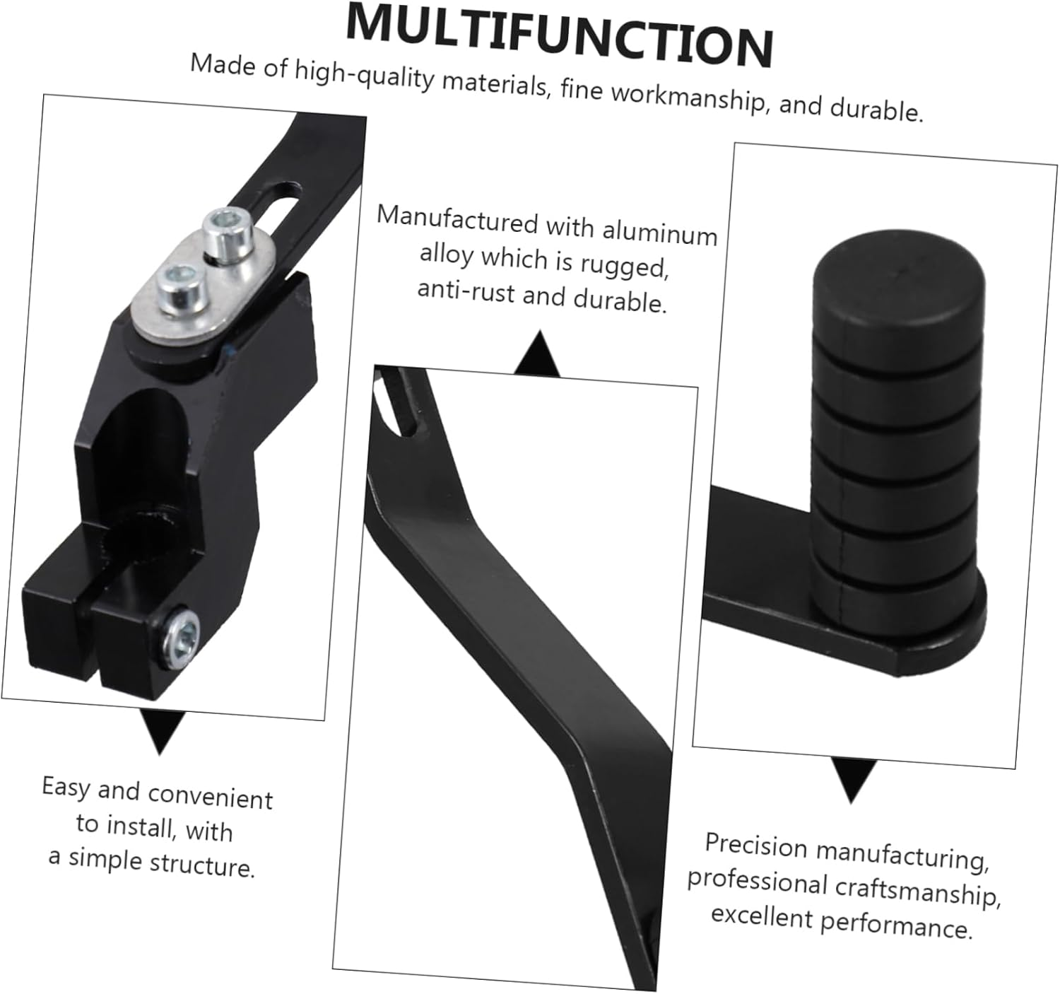 Mikinona Motorbike Aluminum Alloy Heel Toe Gear Shifter Lever Pedal Suitable for Motorcycle Racing and Road Use Black image number 4