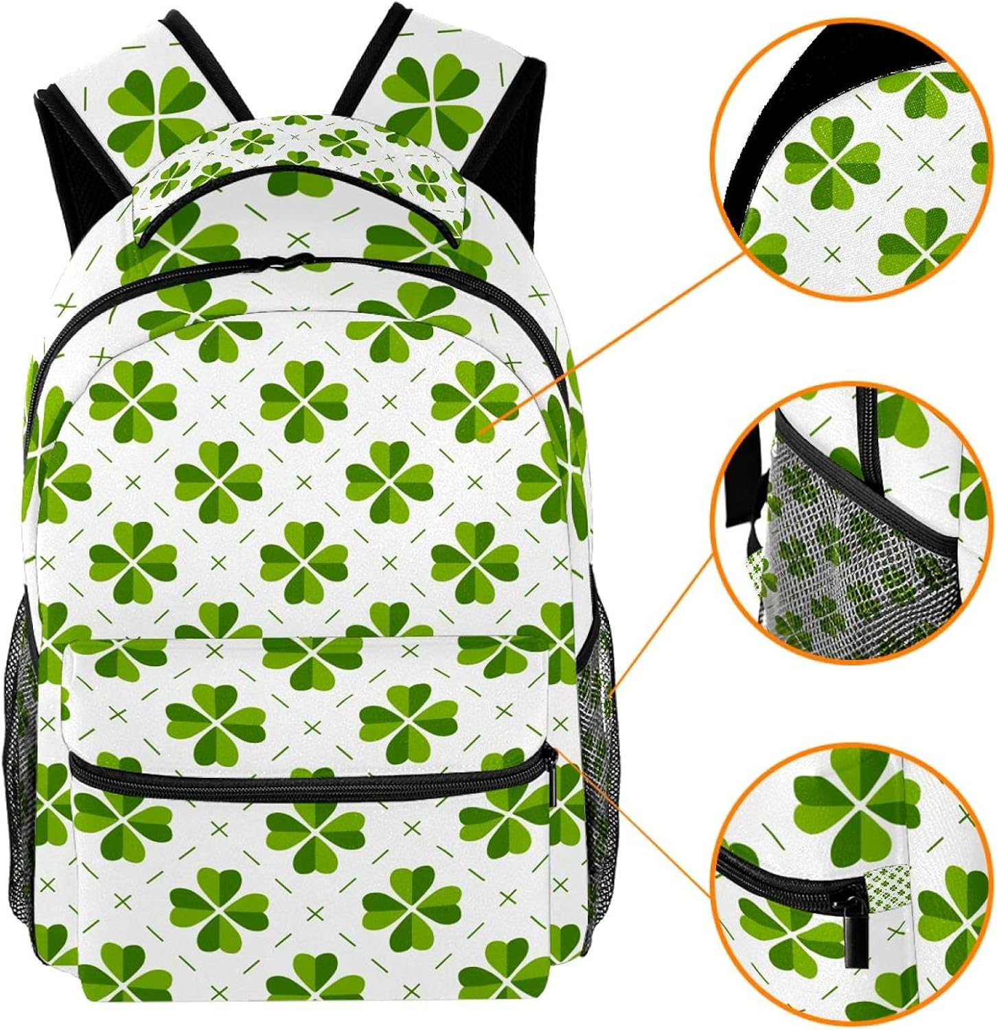 Four Clover Backpack Students Shoulder Bags Travel Bag College School Tote Backpacks