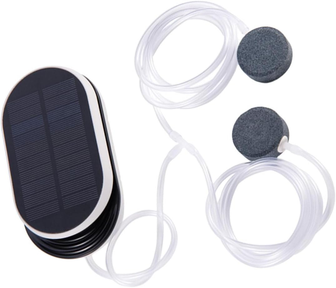 INOOMP Solar Oxygen Aerator Pump Portable Lightweight Solar-Powered Fish Tank Aeration Tool for Outdoor Garden Fish Tank Oxygenation Housewarming image number 5