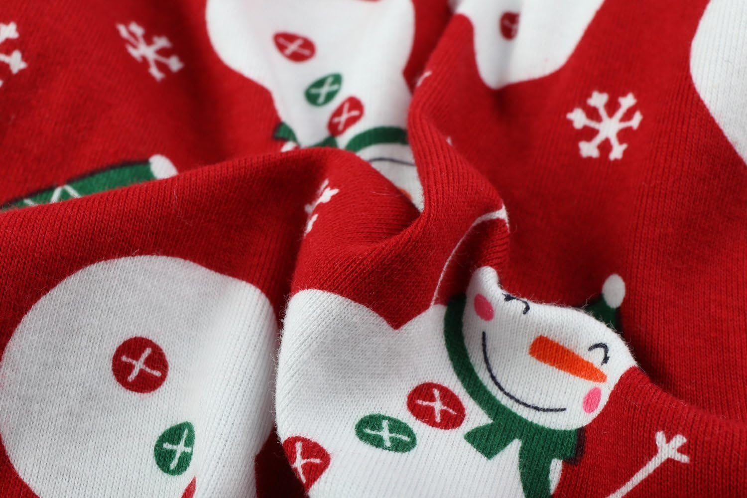 Lanyarco Cute Snowman Christmas Dog Pajamas, Soft Cotton Xmas Christmas Pajamas for Dogs Holiday Pet Clothes Onesie PJS, Red Medium Back Length 15"