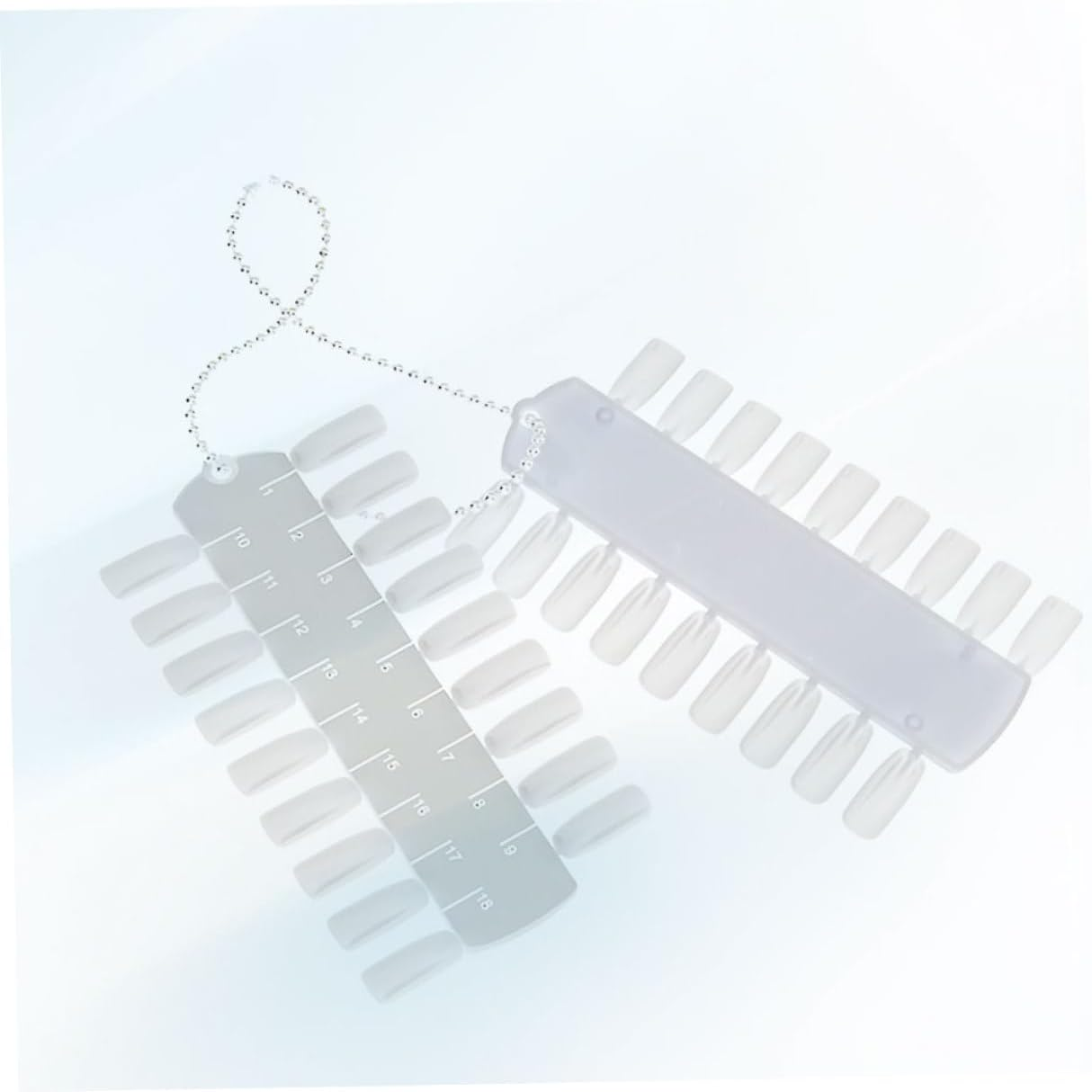 Garneck 2 Pcs Nail Polish Display Board Double Sided Color Nail Art Practice Plate with False Tips Each for Salon and Home Use image number 5