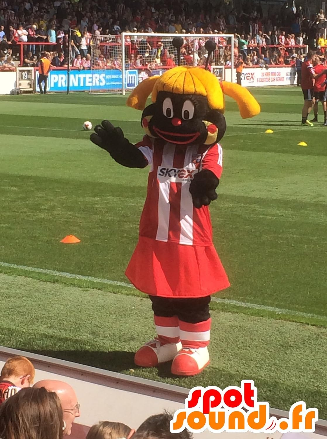 Spotsound Amazon Mascot African Girl, with Blond Hair
