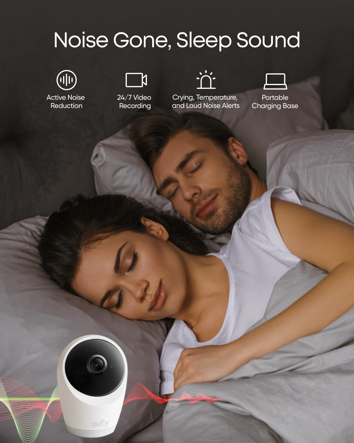 Eufy Security Baby Monitor E21 with 4K UHD Camera, 5'' 720P Display, 8X Zoom, Hybrid Wi-Fi and No Wi-Fi Connection, 24/7 Recording in App, Pan-Tilt, Portable Camera with Built-In Battery, ANR image number 4