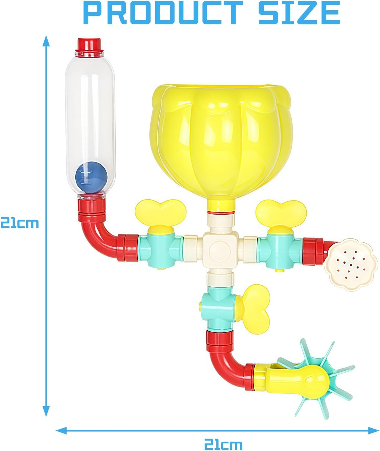 DIY Water Pipe Assembly Bath Toy Set for Kids &ndash; Interactive Rotating Sprinkler Bath Toy for Babies and Toddlers, Eco-Friendly ABS Material, Perfect for Ages 1-3 image number 4