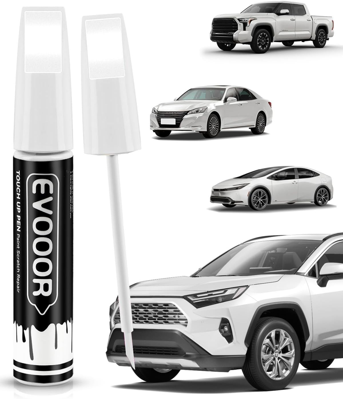 089 Wind Chill Pearl Tricoat Touch up Paint Compatible with Toyota Exact Match 2 in 1 Touch up Paint for Chips and Nicks Repair