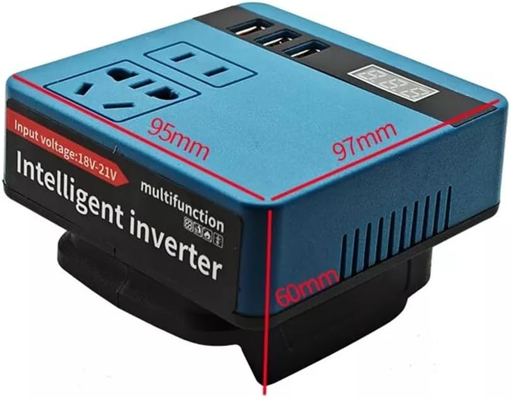 120W Power Inverter for Makita LXT 18V Battery Convert to AC 220-230V W/3 USB image number 3
