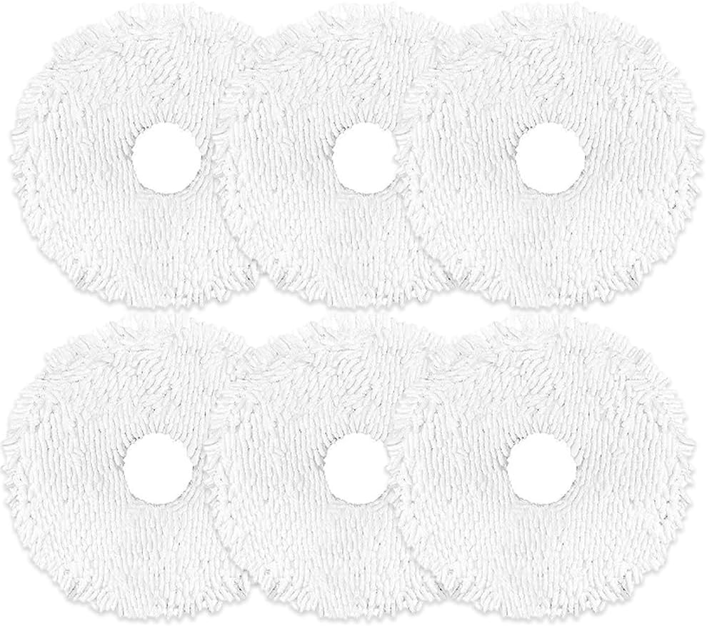 6 Pcs Mop Cloth Replacement Parts for Eureka J12 Ultra/Midea V12 Robot Vacuum Cleaner,Soft Microfiber Wiping Cloth Accessories