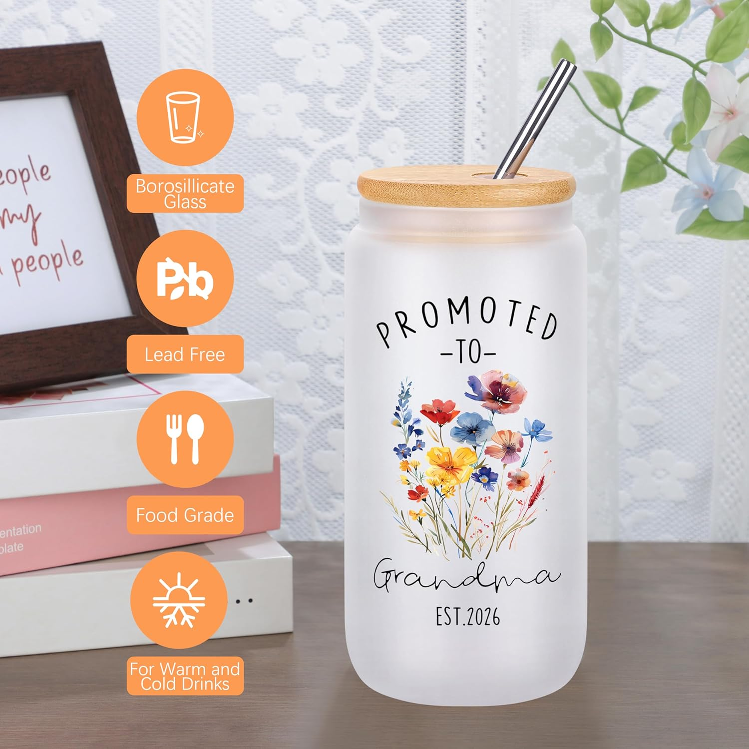 Joycuff New Grandma Gifts First Time 2025, Promoted to Grandma Est 2025 Pregnancy Announcement Gift 1St Time Grandparent image number 3