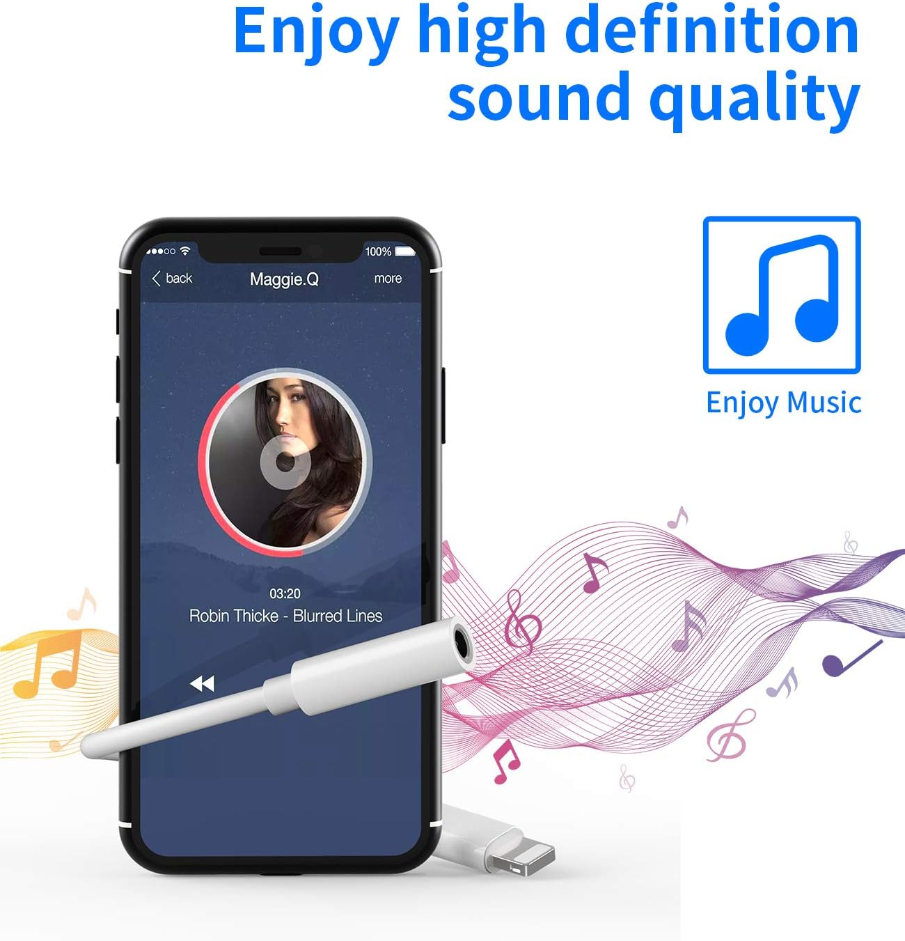 2Pack,Headphone Adapter Dongle to 3.5 Mm Jack Earphone Audio Aux Connector for Iphone 12/11/Xs/X/8/7/Pro/Xr/Se/Max/Plus Support All Ios Lightning Compatible with Ipad Car Music Accessories Headset image number 4