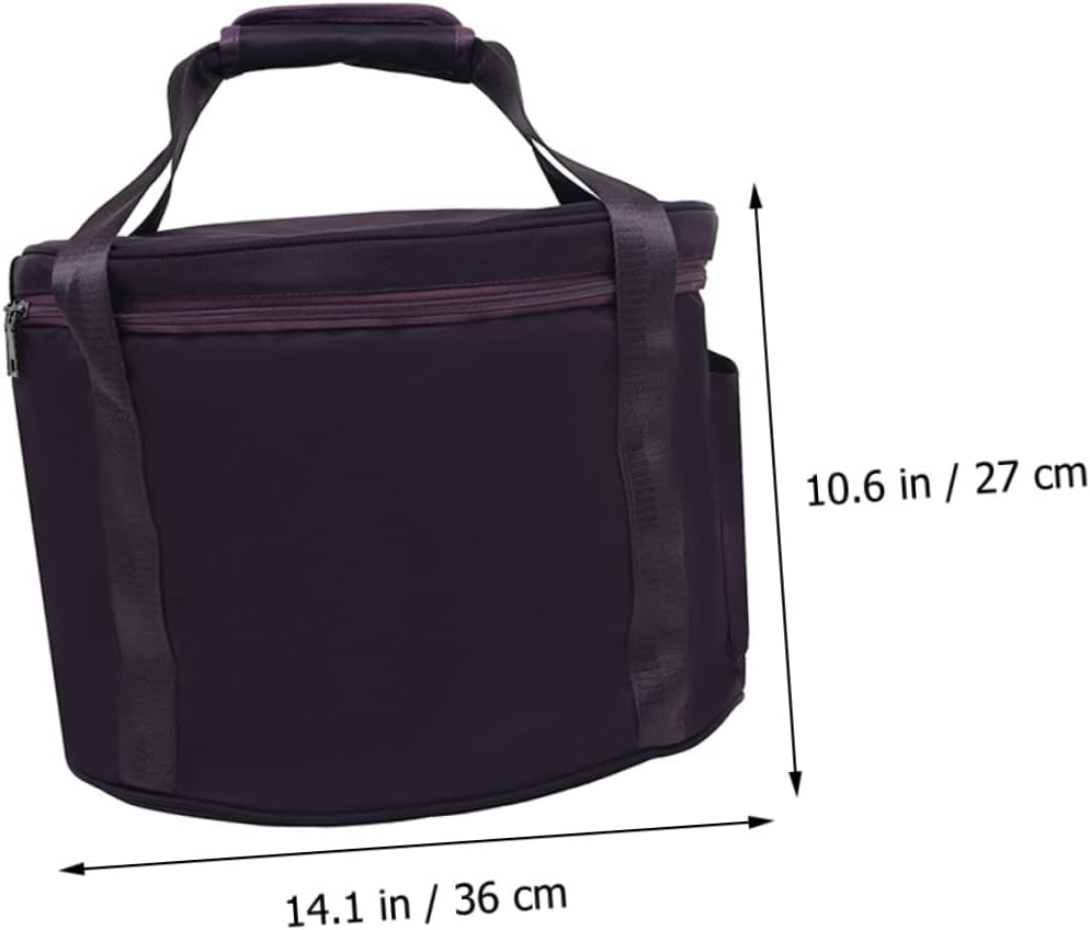 TOGEVAL Portable Crystal Singing Bowl Bag with Inner Liner 12 Inch Bowl Storage Case for Meditation and Sound Healing image number 2