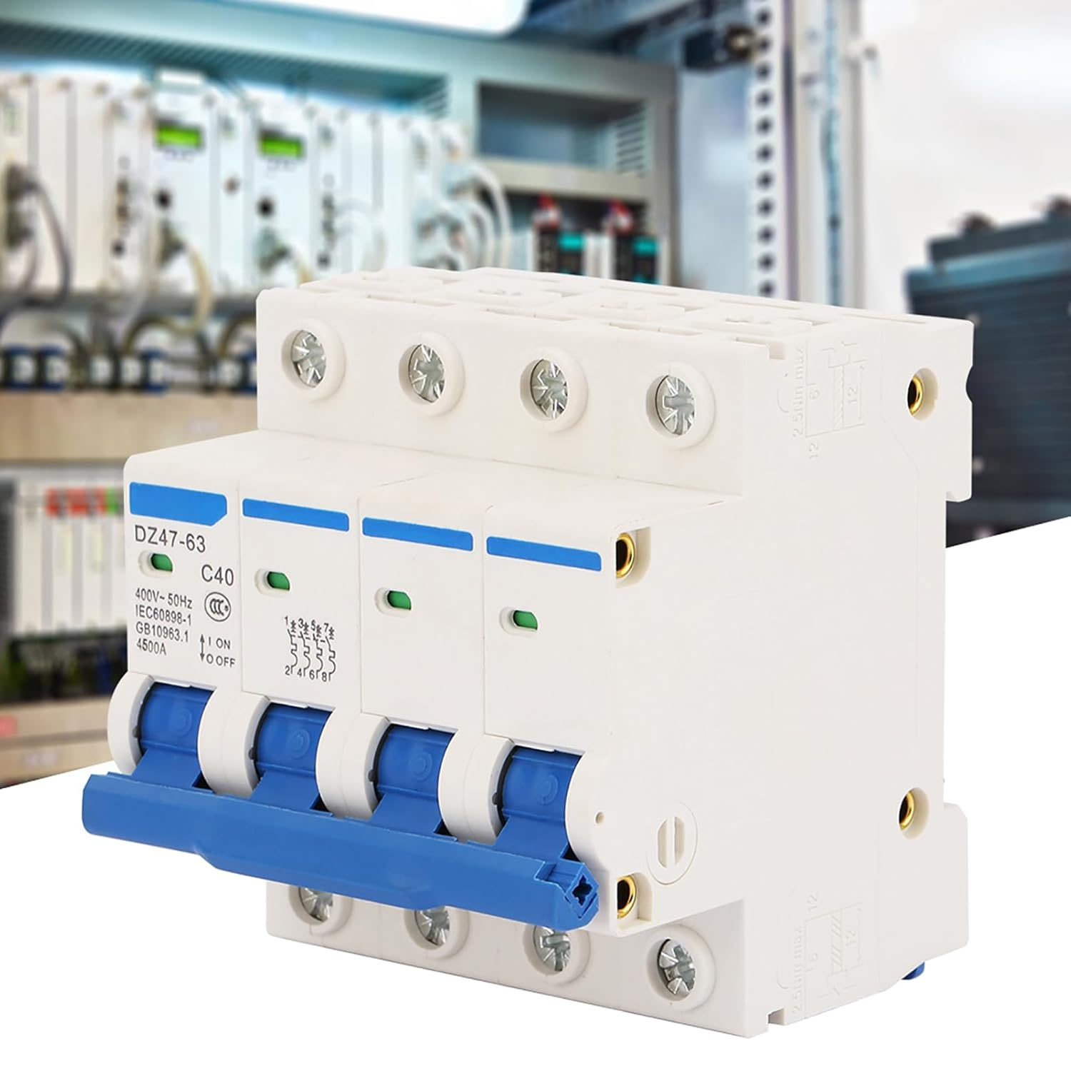 Mystical/Fantasy Retardant Material, Sensitive Action, Versatile Usage Miniature Circuit Breaker 4P 40A 400V 50Hz, Tools, Equipment, Instruments, Suitable for Solar Energy Systems, image number 1