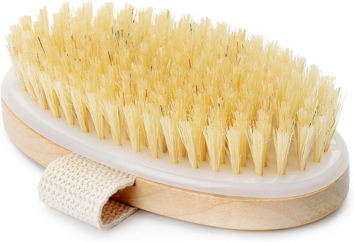 Dry Brushing Body Brush - Best for Exfoliating Dry Skin, Lymphatic Drainage and Cellulite Treatment - Organic Spa Exfoliator and Massage Scrub Brush with Natural Boar Bristles (Oval) image number 4