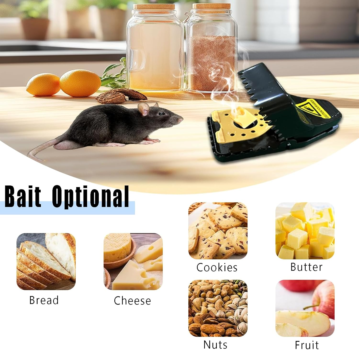 4-Pack Reusable Mouse Traps - Heavy Duty, High Sensitivity, Safe & Effective Indoor/Outdoor Rodent Catchers - Quick & Easy Clean Mice Catcher image number 5