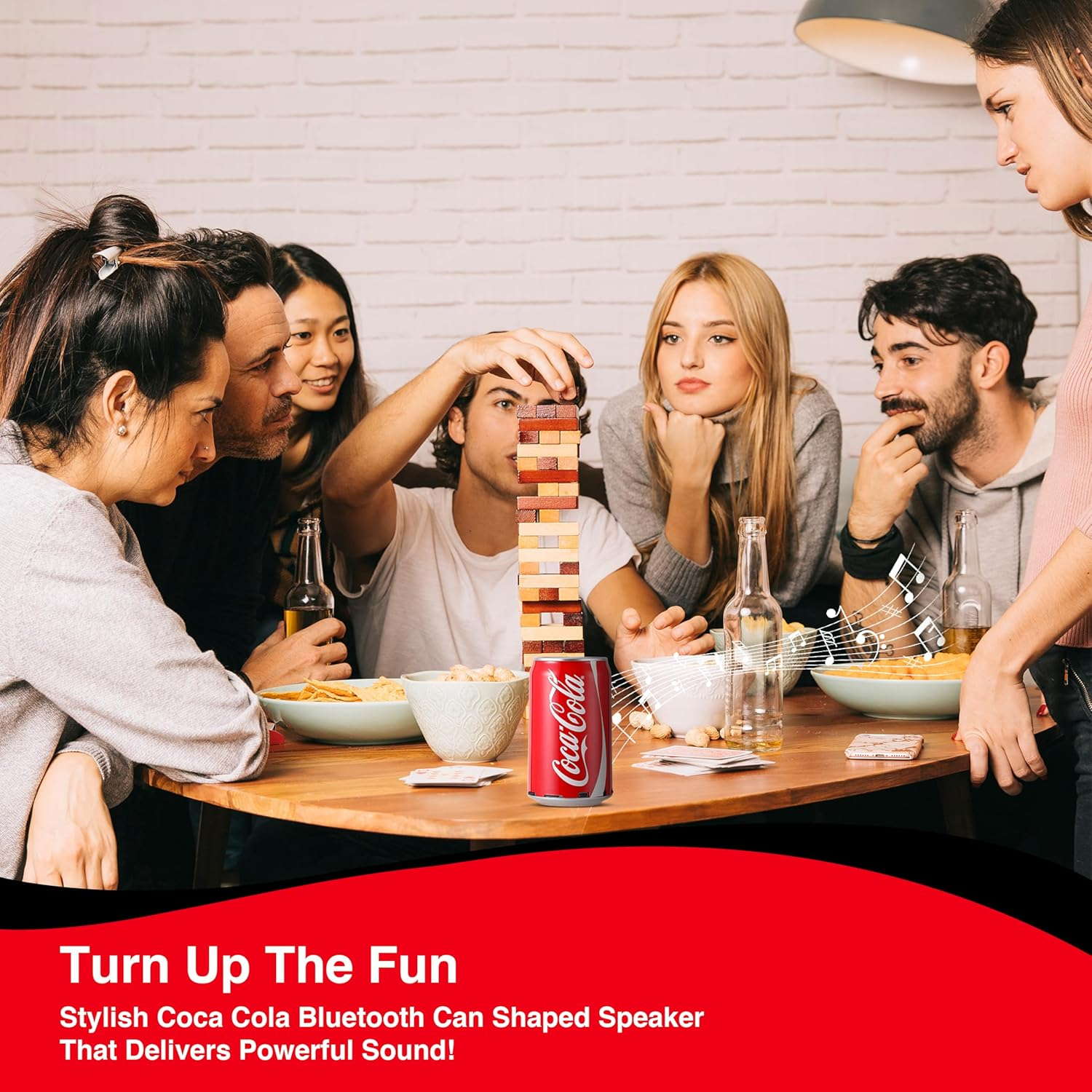 Coca-Cola Can Shape Bluetooth Speaker, Portable Wireless Speaker with Bluetooth 5.0, AUX, USB Slot & TF Slot | Loud Bass Sound | Compact Design for Indoor & Outdoor Use & Travel image number 2