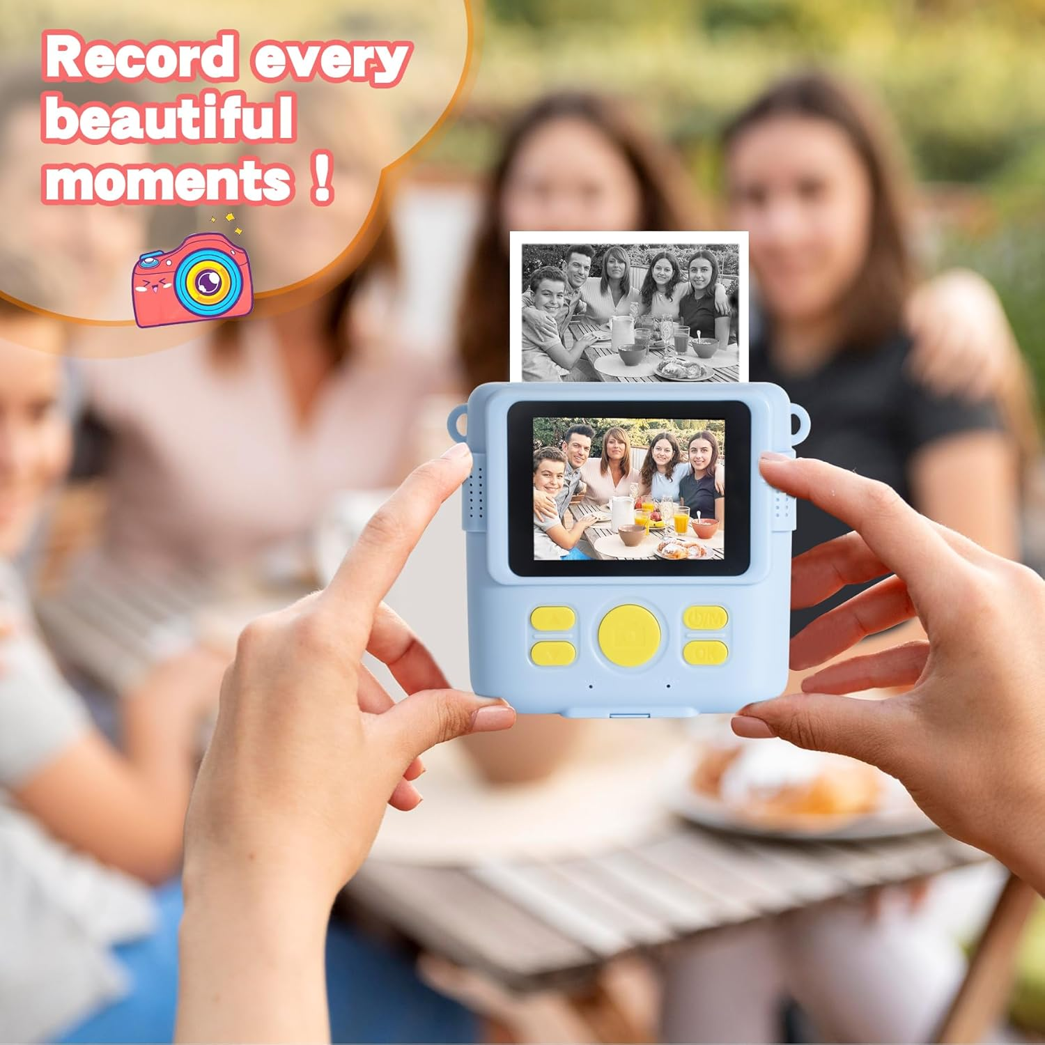 12 Rolls Instant Print Camera for Kids Refill Print Paper - Hikkon Thermal Print Paper Rolls Photo Print HD Printing for Most Kids Instant Camera (White) - Purple,Orange,Green image number 6