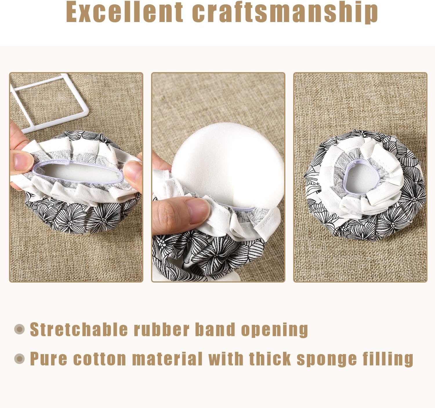 2Pcs Door Knob Covers, Soft Door Knob Protector Cover Reusable Washable Floral Door Handle Cushion with Cotton and Sponge, Decorative Door Handle Cover for Child Safety image number 5