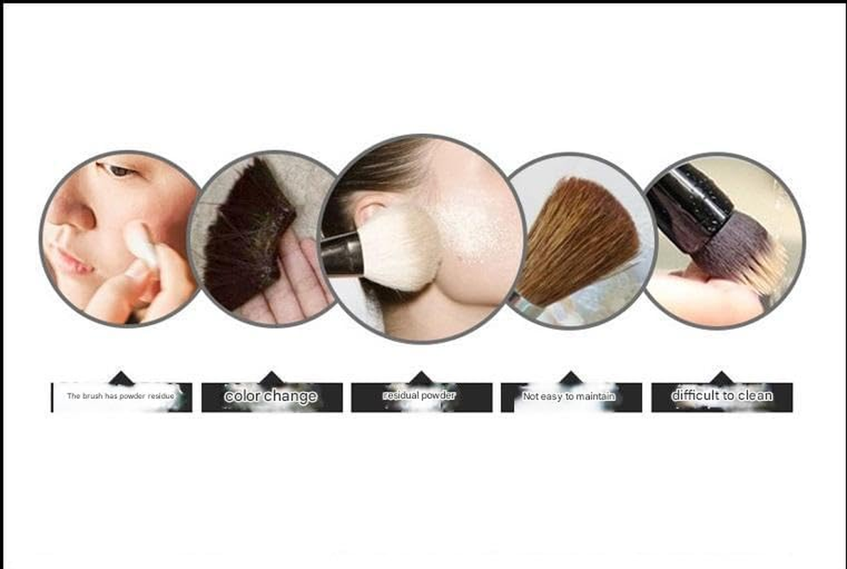 Color Removal Cleaner Sponge, Quickly & Easily Clean Makeup Brushes without Water or Chemical Solutions Eliminating Drying Time - Switch Eyeshadow Colored Immediately (Style 1, One Size) image number 1