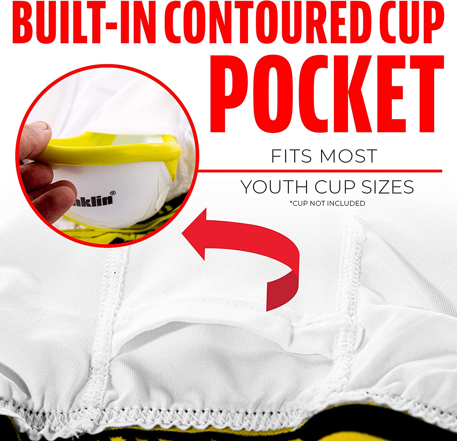 Franklin Sports Youth Baseball Sliding Short image number 2